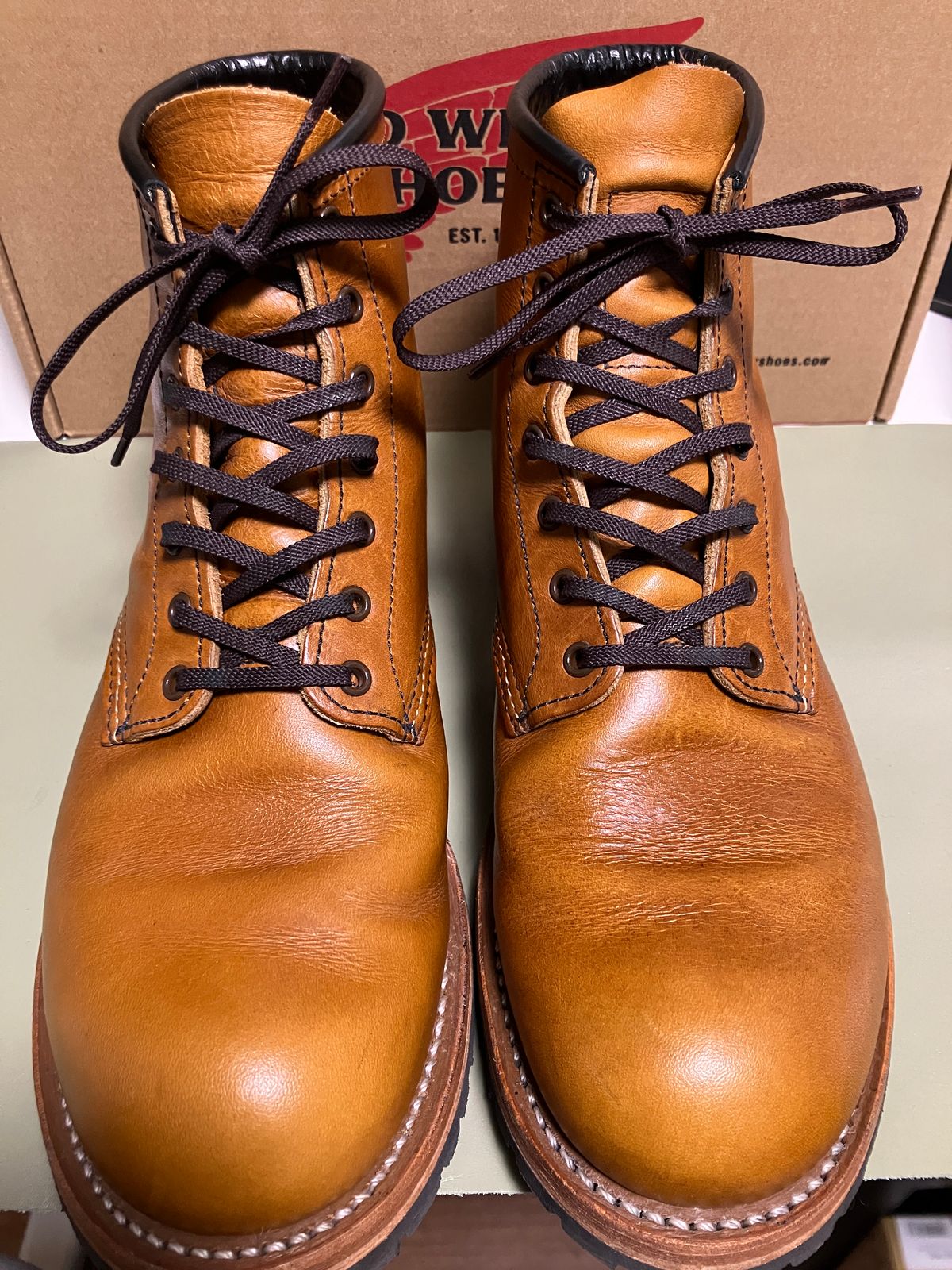 Photo by maru on January 29, 2025 of the Red Wing Beckman in S.B. Foot Chestnut Featherstone.