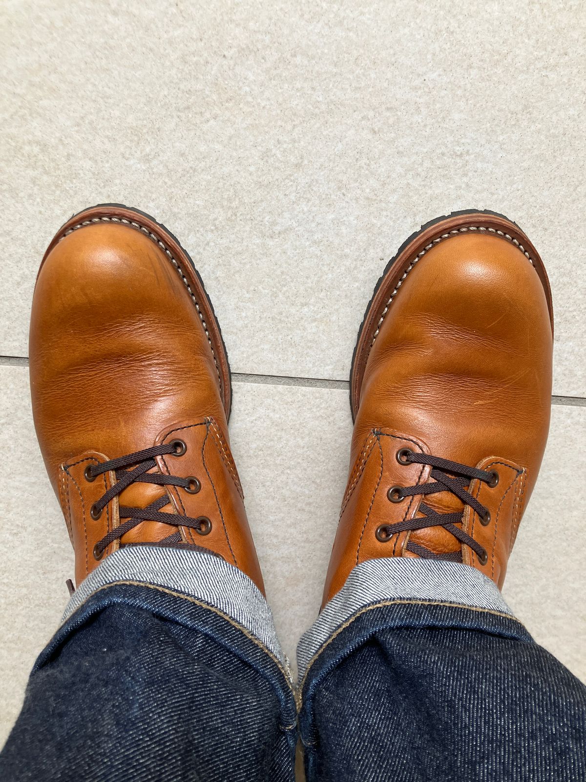 Photo by maru on June 13, 2025 of the Red Wing Beckman in S.B. Foot Chestnut Featherstone.