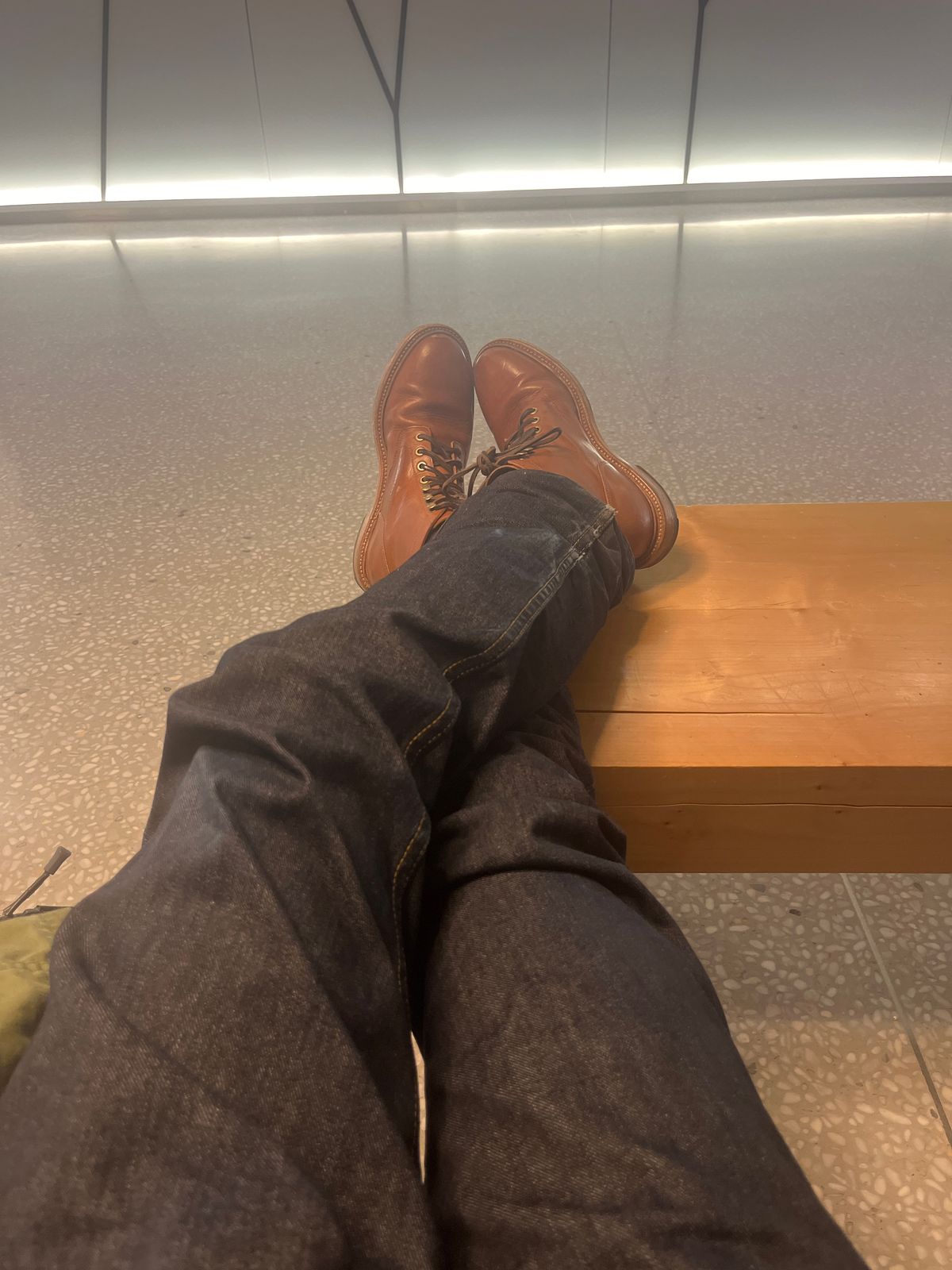 Photo by LA999 on January 28, 2025 of the Grant Stone Diesel Boot in Badalassi Carlo Saddle Tan Minerva.