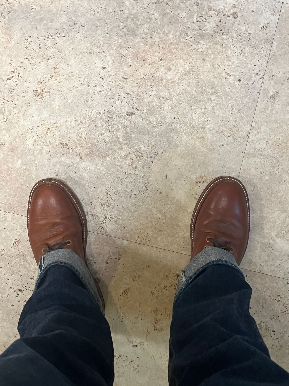 Photo by LA999 on May 13, 2025 of the Grant Stone Diesel Boot in Badalassi Carlo Saddle Tan Minerva.
