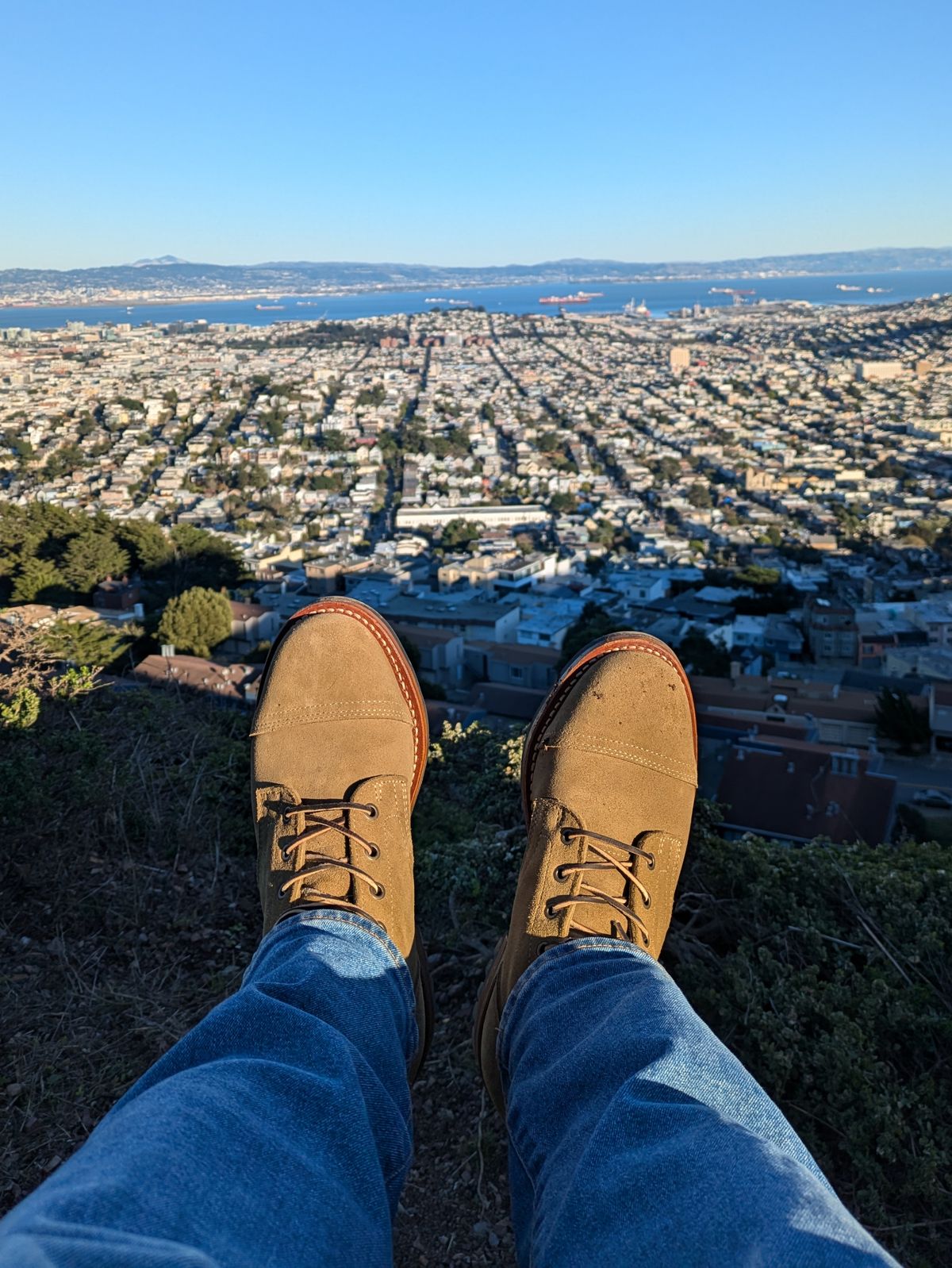 Photo by Mouse on November 27, 2024 of the Truman Cap Toe Boot in Coyote Roughout.