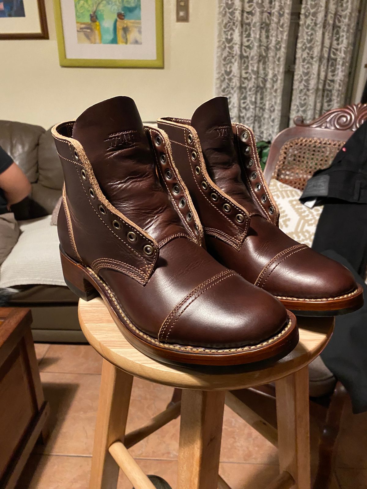 Photo by teostaana on May 1, 2026 of the Willie's Handmade Boots Service Boot in Horween Brown Chromexcel.