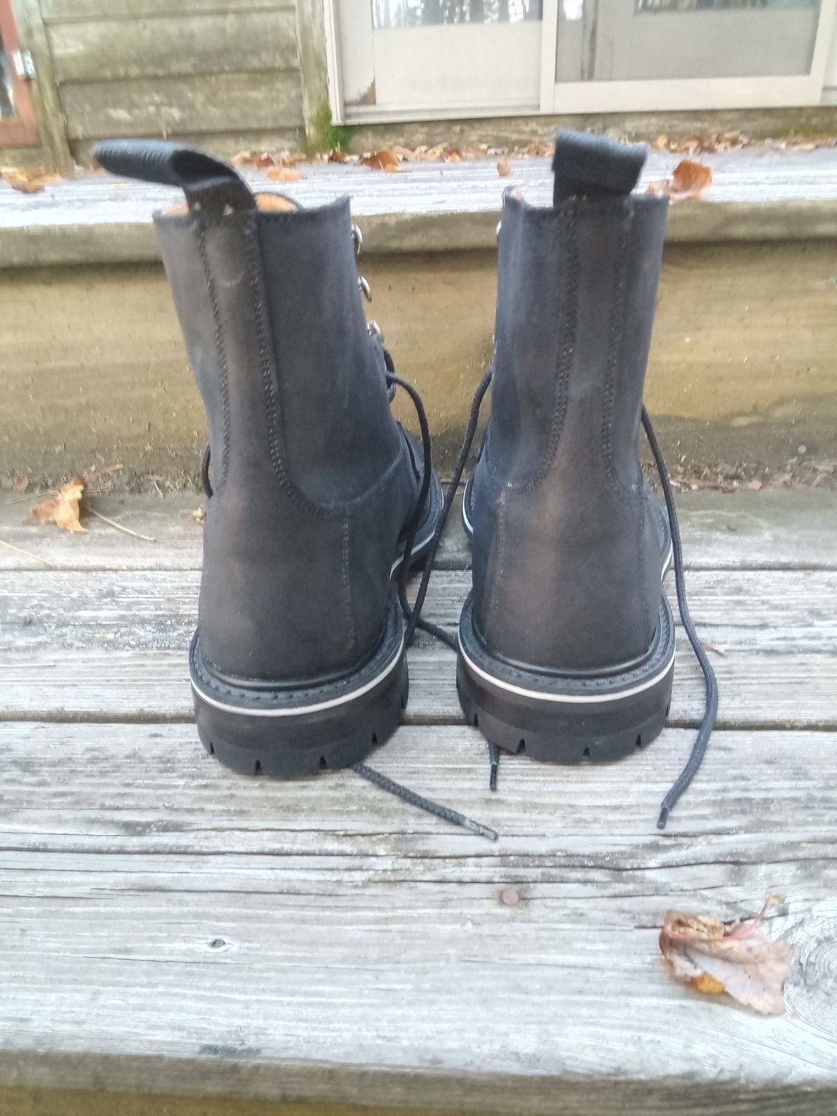 Photo by drew_gruff on October 1, 2025 of the Tricker's Burford Country Boot in C.F. Stead Black Waxy Commander Suede.