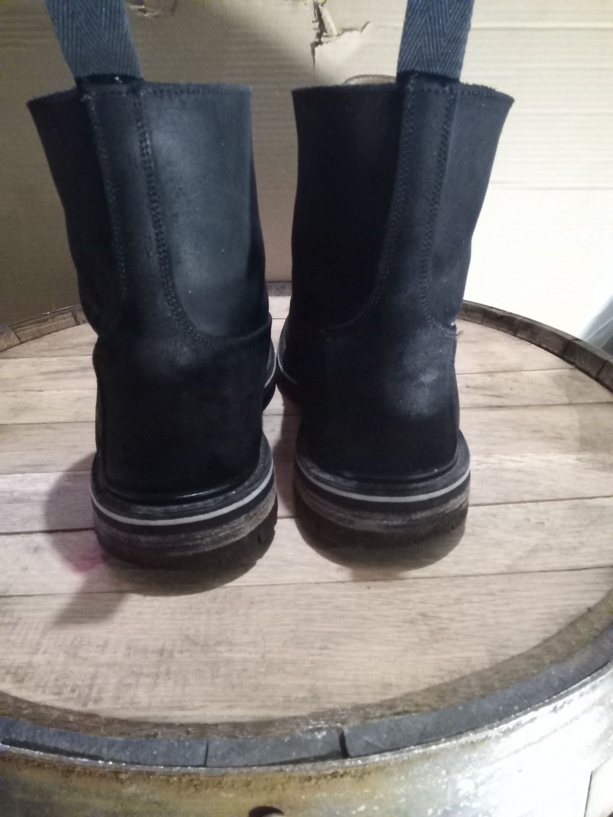 Photo by drew_gruff on February 2, 2026 of the Tricker's Burford Country Boot in C.F. Stead Black Waxy Commander Suede.