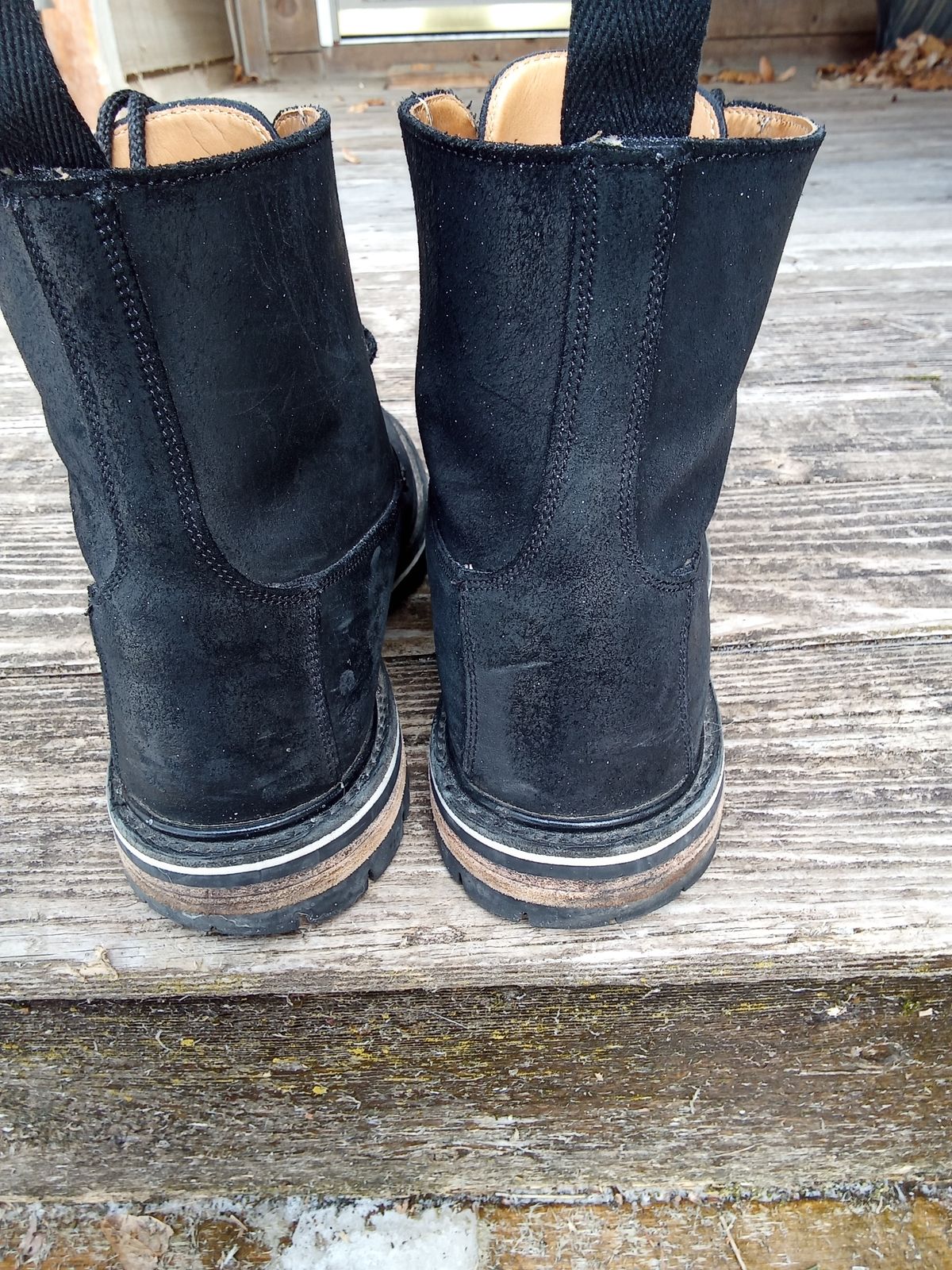 Photo by drew_gruff on March 2, 2026 of the Tricker's Burford Country Boot in C.F. Stead Black Waxy Commander Suede.