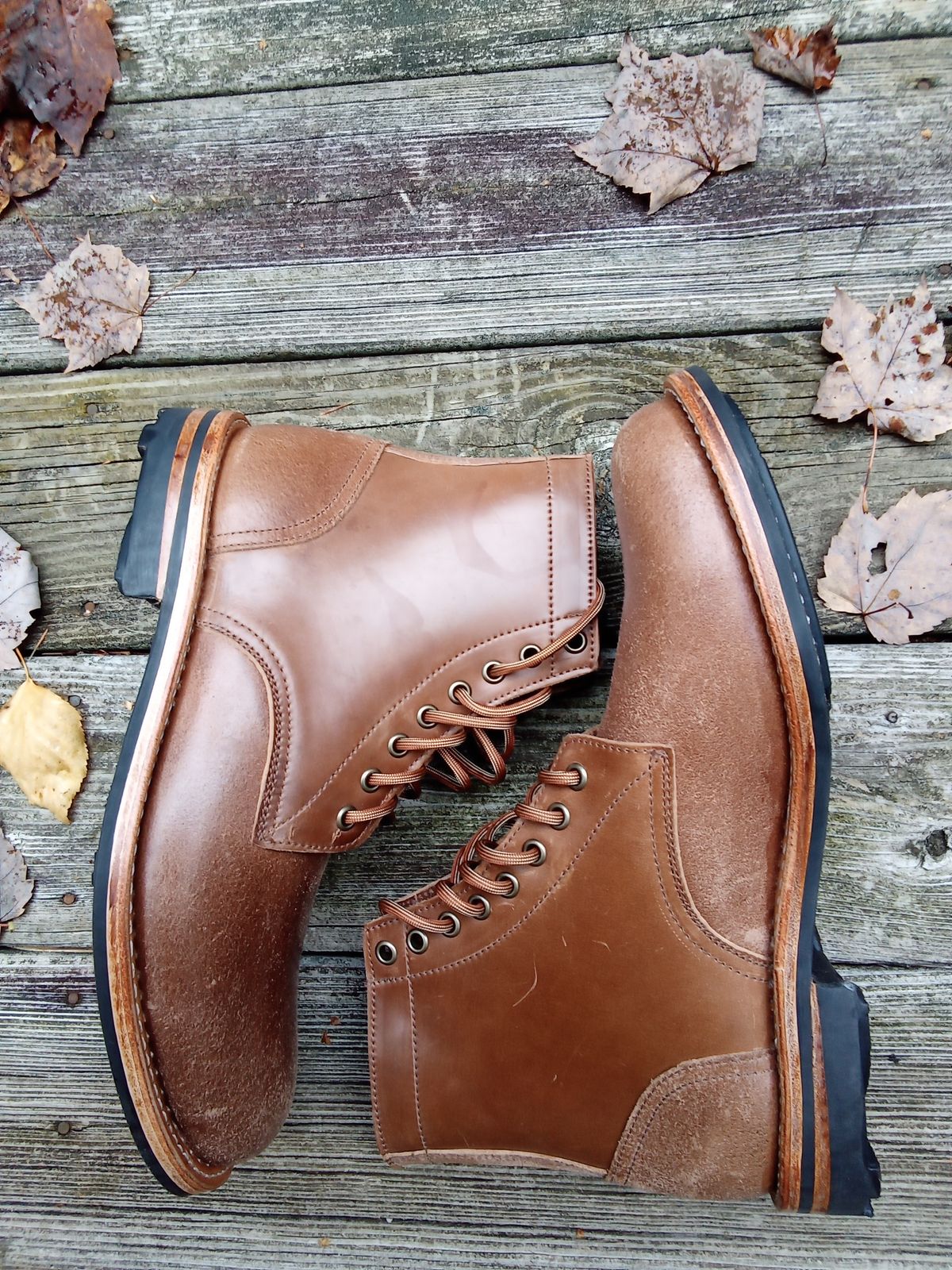 Photo by drew_gruff on October 1, 2024 of the Oak Street Bootmakers Trench Boot in Maryam Muschio Cavallo.