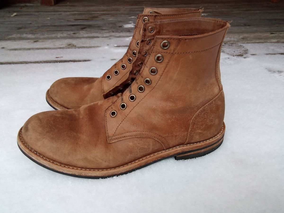 Photo by drew_gruff on January 5, 2025 of the Oak Street Bootmakers Trench Boot in Maryam Muschio Cavallo.