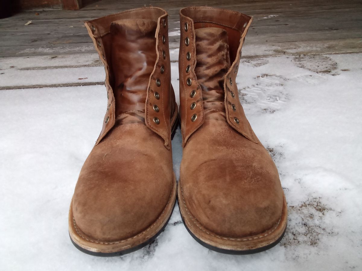 Photo by drew_gruff on January 5, 2025 of the Oak Street Bootmakers Trench Boot in Maryam Muschio Cavallo.