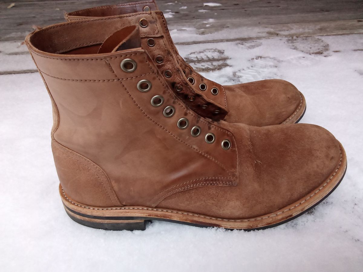 Photo by drew_gruff on January 5, 2025 of the Oak Street Bootmakers Trench Boot in Maryam Muschio Cavallo.
