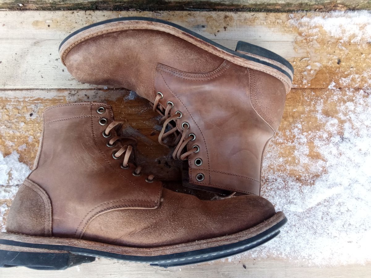 Photo by drew_gruff on February 1, 2025 of the Oak Street Bootmakers Trench Boot in Maryam Muschio Cavallo.