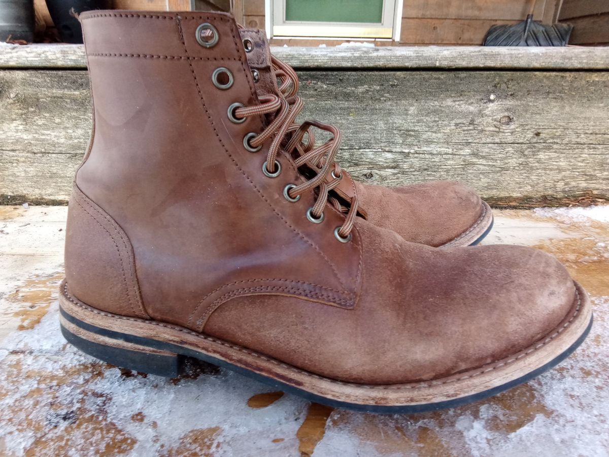 Photo by drew_gruff on February 1, 2025 of the Oak Street Bootmakers Trench Boot in Maryam Muschio Cavallo.