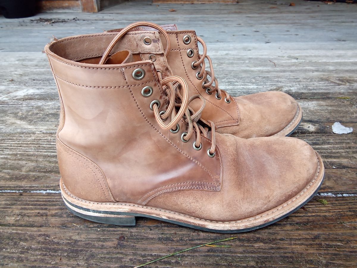 Photo by drew_gruff on April 2, 2025 of the Oak Street Bootmakers Trench Boot in Maryam Muschio Cavallo.