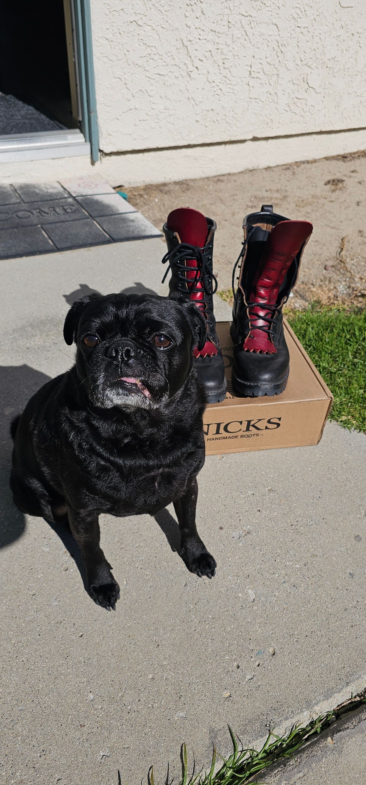 Photo by superkirbz13 on April 4, 2025 of the Nicks MTO in Horween Black Waxed Flesh.