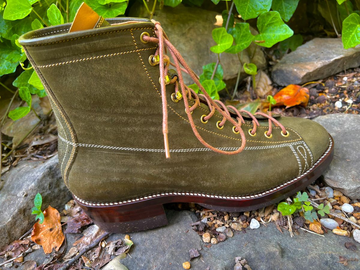 Photo by birdup on July 15, 2025 of the Fortis Boots Wukong in Badalassi Carlo Olive Pueblo.