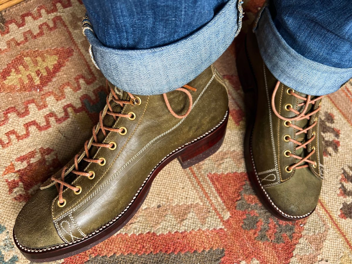 Photo by birdup on August 10, 2025 of the Fortis Boots Wukong in Badalassi Carlo Olive Pueblo.