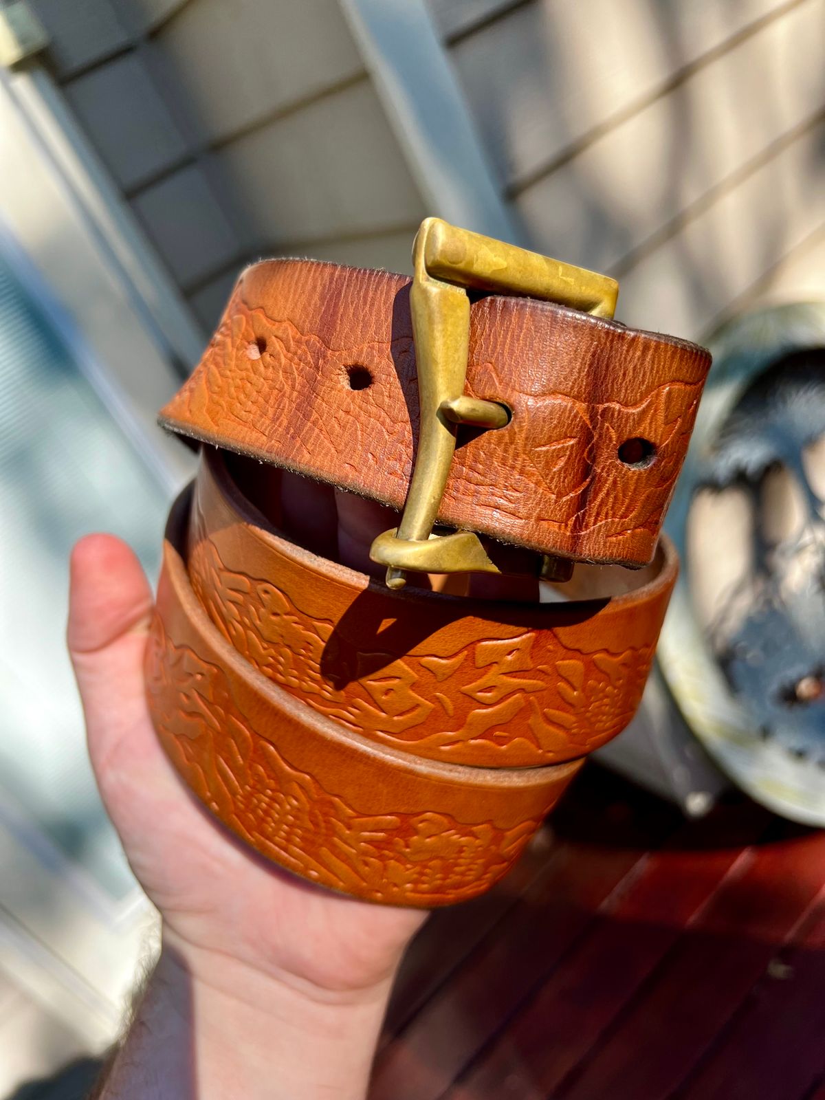 Photo by birdup on August 9, 2024 of the Harker Leatherworks Rainier in Wickett & Craig Tan English Bridle.