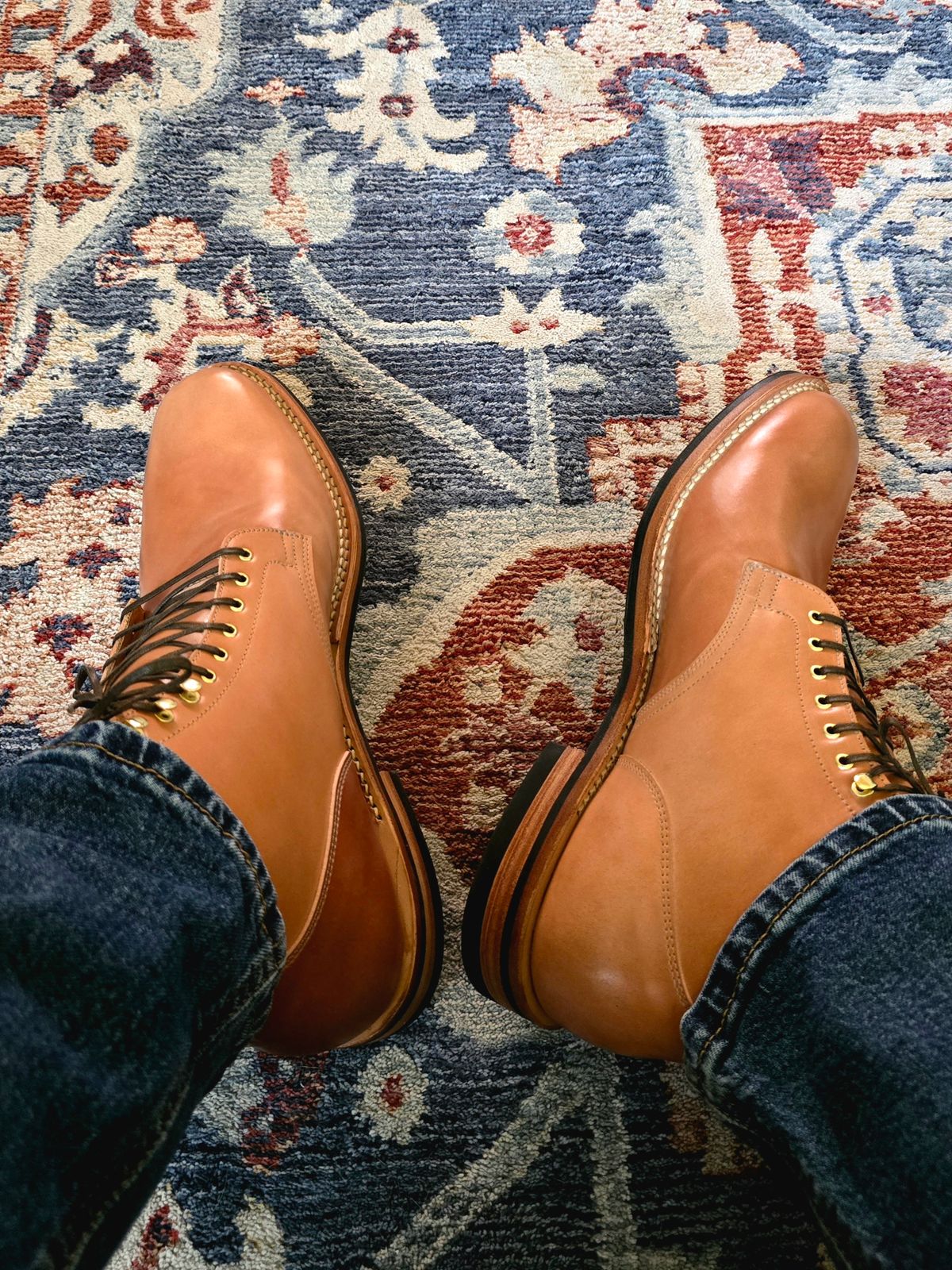 Photo by shellrolls on May 10, 2025 of the Viberg Service Boot in Shinki Natural Shell Cordovan.