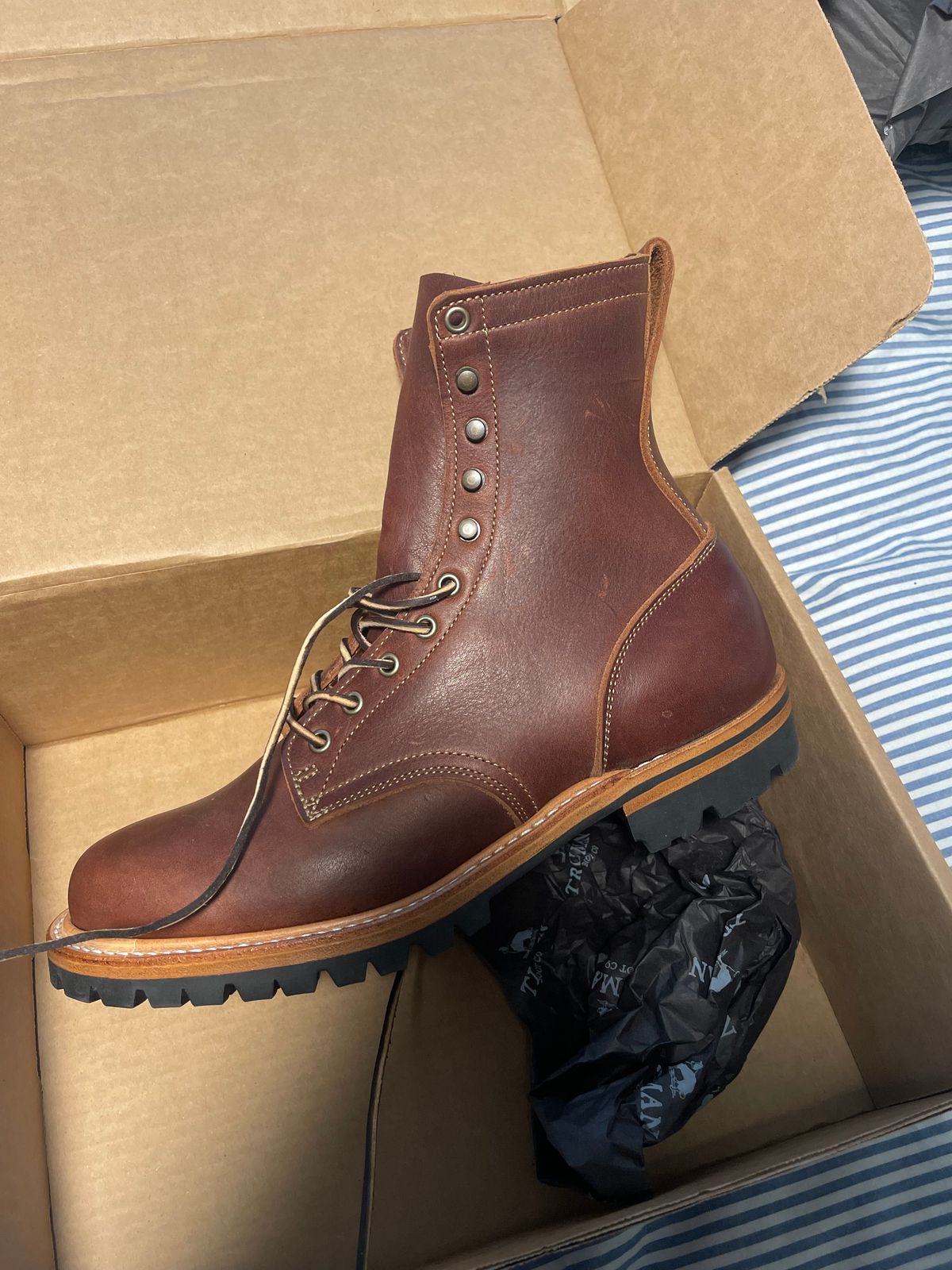 Photo by migsidk on February 25, 2022 of the Truman Upland Boot in Seidel British Tan Double Shot.