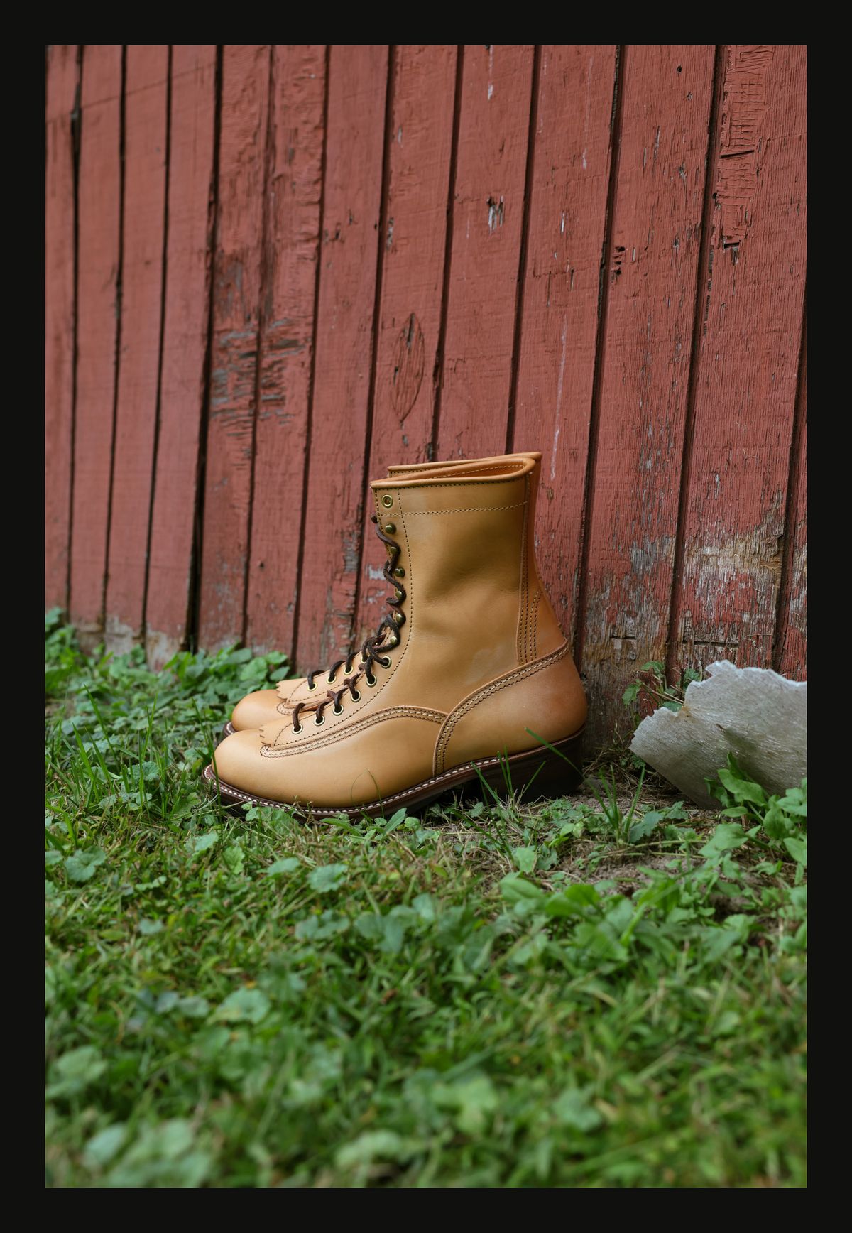 Photo by migsidk on August 2, 2024 of the John Lofgren Donkey Puncher Boots in Badalassi Carlo Vegetable Tanned.