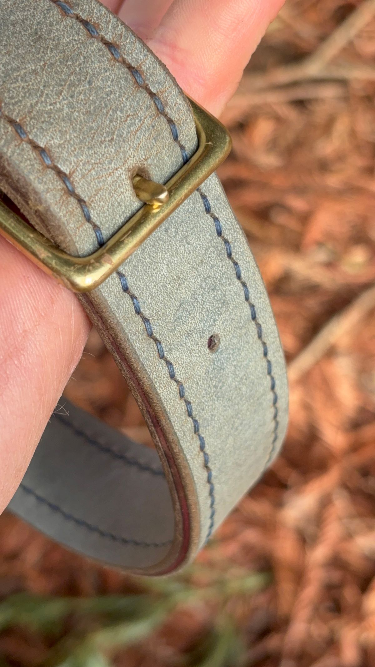 Photo by redmarengo on January 31, 2026 of the Green Hollow Gear Field Friend in Horween Storm Blue Cypress & Korba Purple Calf.