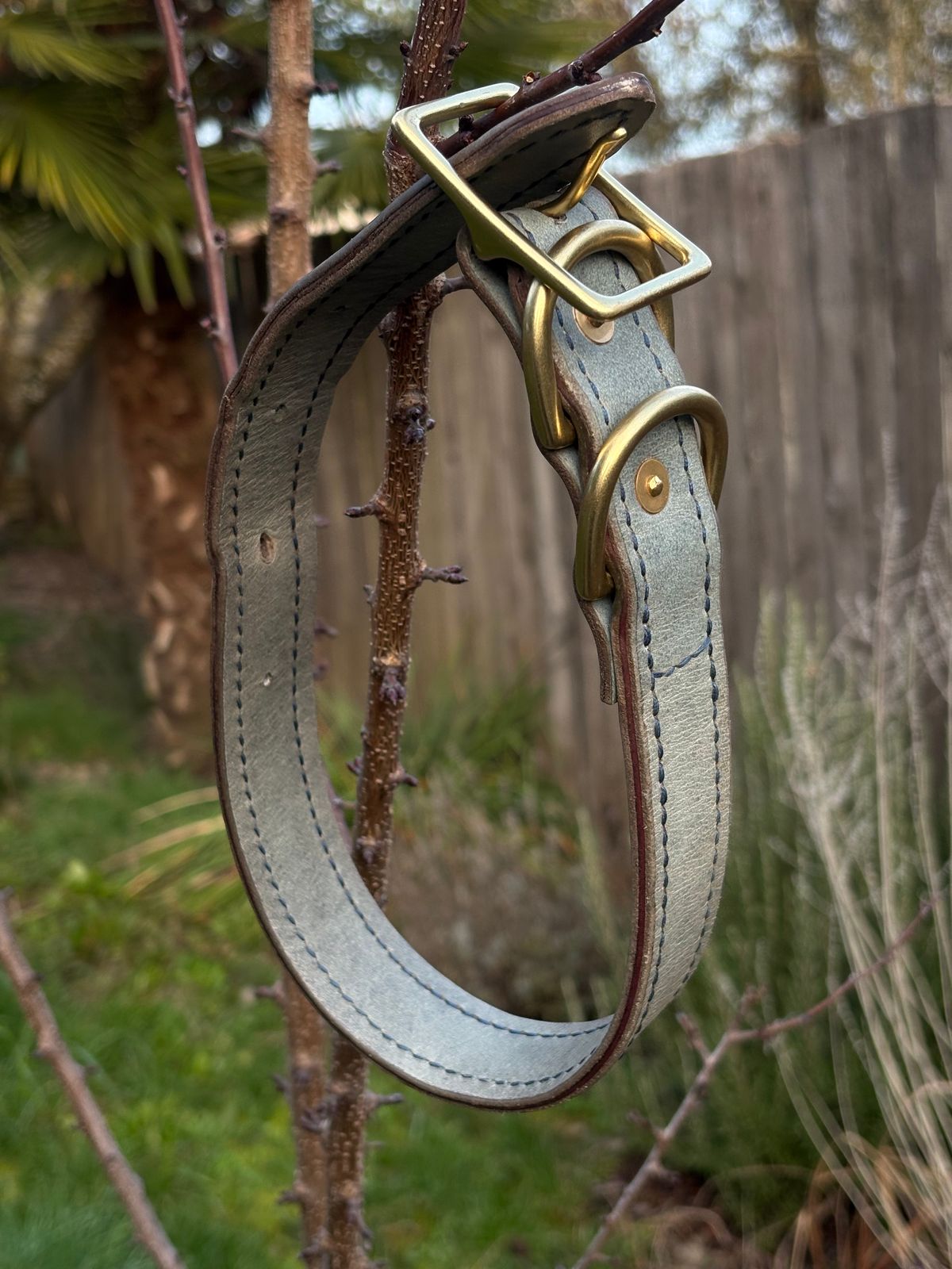 Photo by redmarengo on March 1, 2026 of the Green Hollow Gear Field Friend in Horween Storm Blue Cypress & Korba Purple Calf.