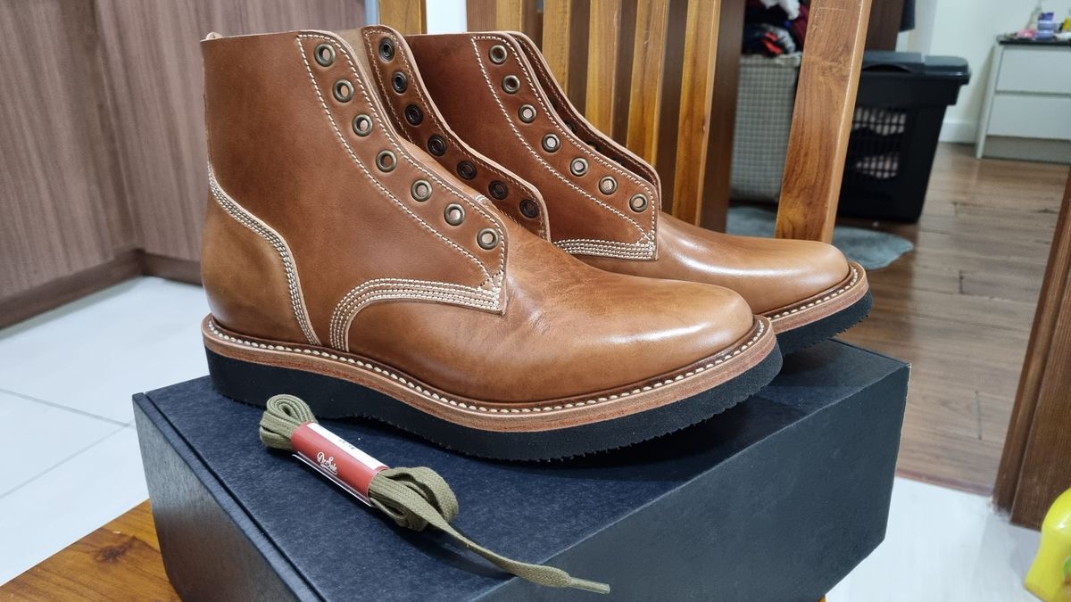 Photo by fishoil on April 13, 2024 of the Willie's Handmade Boots Service Boot in Maryam Toscanello TPR Horsebutt.