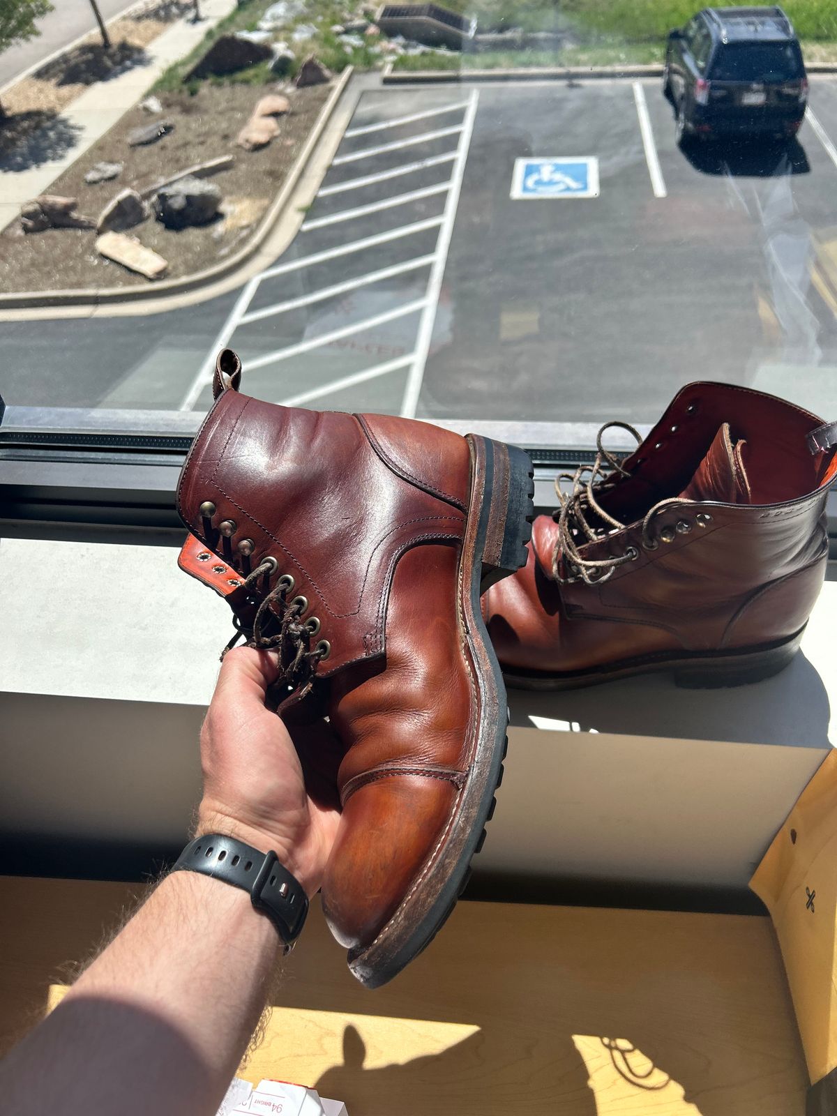 Photo by keithy on April 13, 2026 of the Bordon Tukano Boots in Wickett & Craig Tan Oiled Latigo.