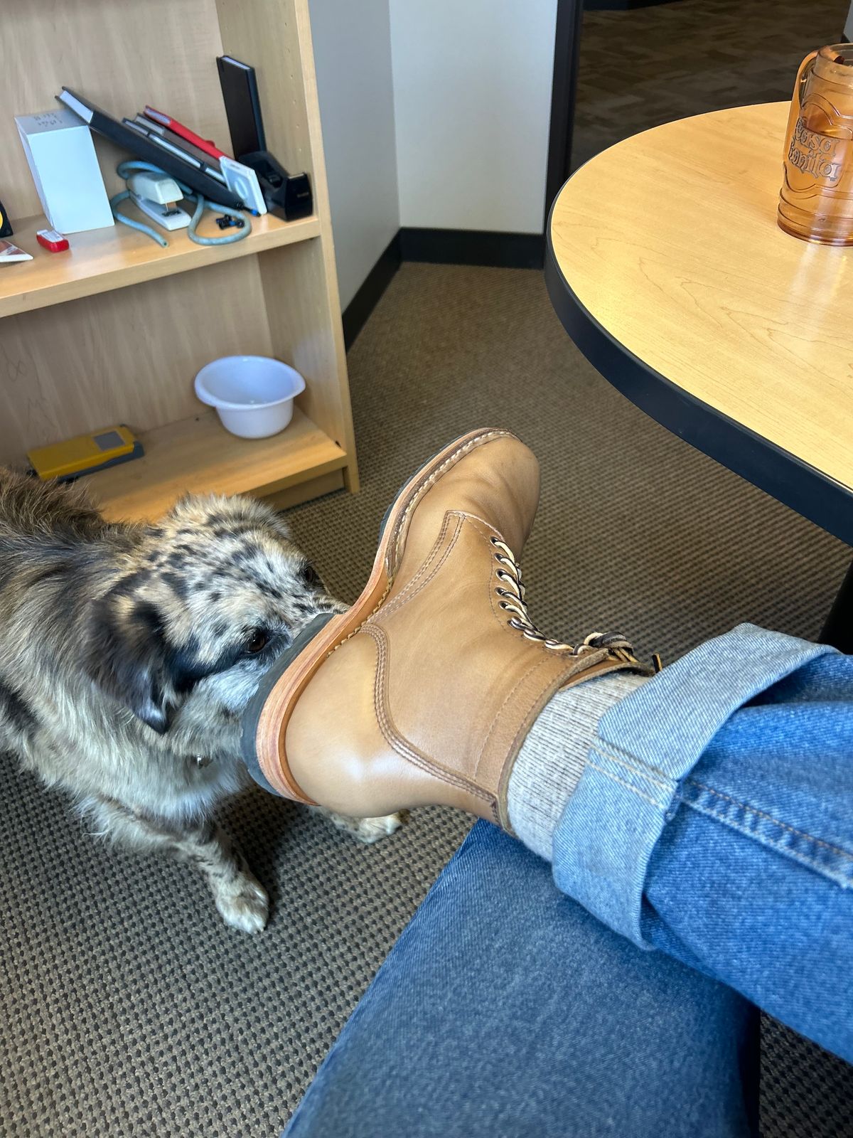 Photo by keithy on May 14, 2025 of the White's MP-M1 in Horween Natural Chromexcel.