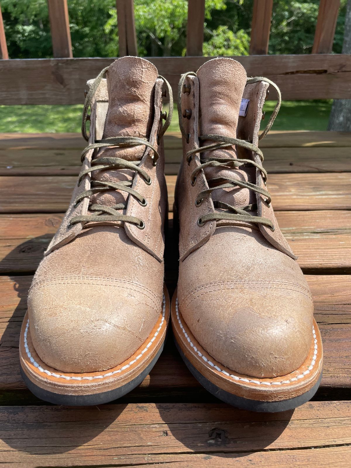 Photo by GTOby04 on June 24, 2025 of the Truman Cap Toe Boot in C. F. Stead Gobi Waxy Mohawk.