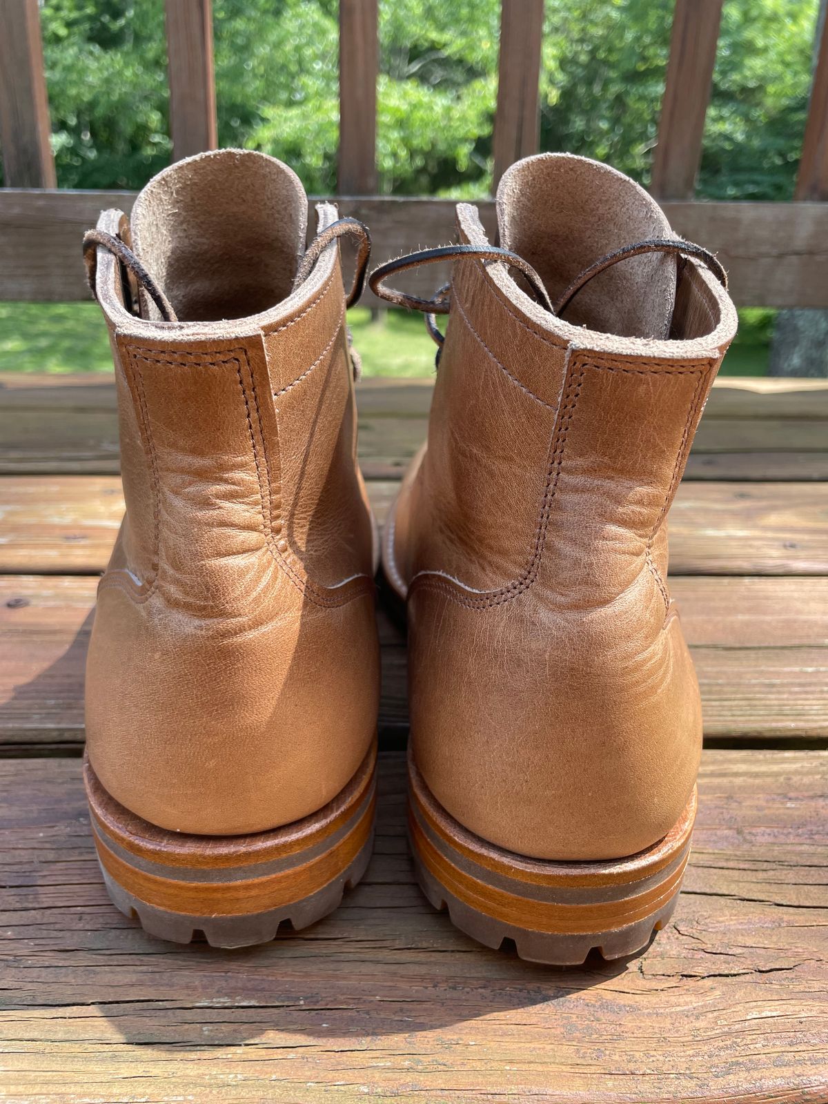 Photo by GTOby04 on June 24, 2025 of the Truman Plain Toe Boot in Horween Natural Cypress.