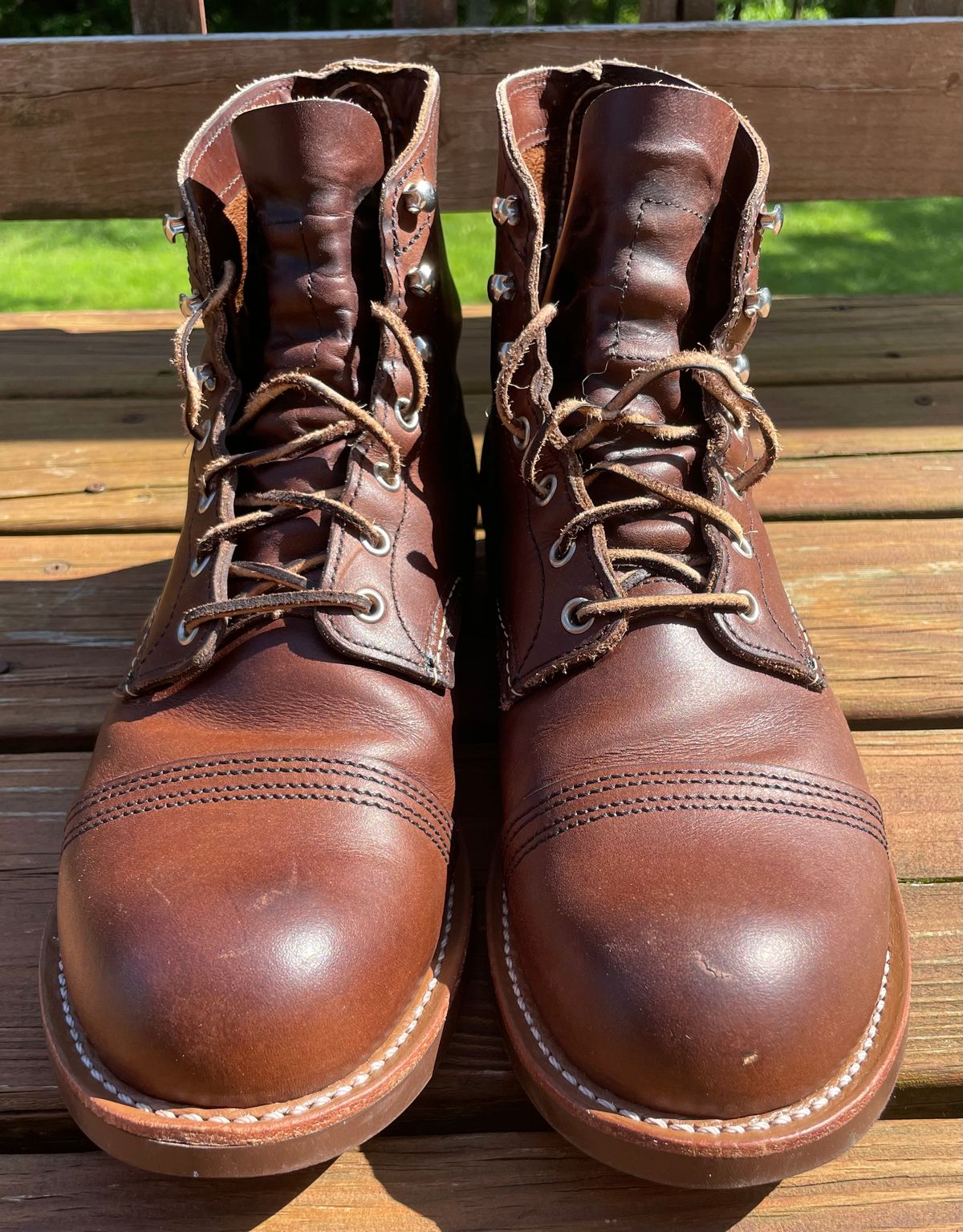 Photo by GTOby04 on June 23, 2025 of the Red Wing Iron Ranger in S.B. Foot Amber Harness.