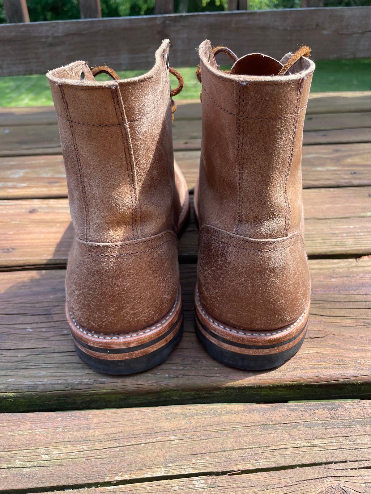 Photo by GTOby04 on June 24, 2025 of the Oak Street Bootmakers Trench Boot in Maryam Cullata Cavallo (Reverse Horse Rump).