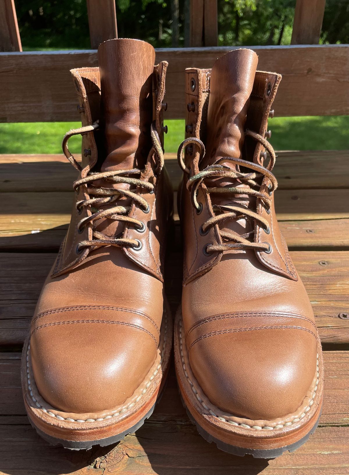 Photo by GTOby04 on June 23, 2025 of the White's MP-Sherman Toe Cap in Horween Natural Chromexcel.