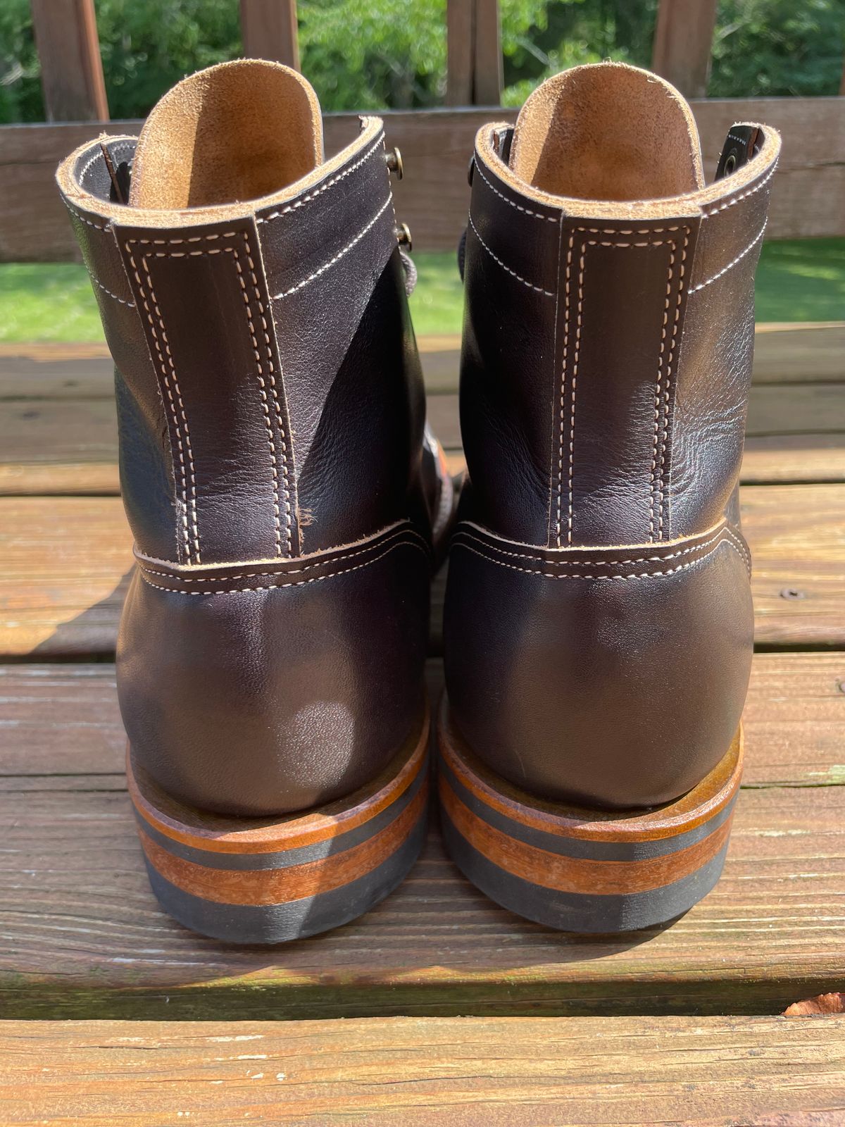 Photo by GTOby04 on June 24, 2025 of the Truman Plain Toe Boot in Horween Black Teacore Cypress.