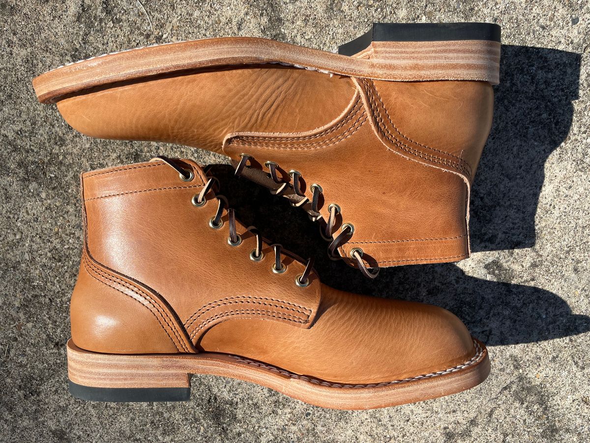 Photo by GTOby04 on October 1, 2025 of the Nicks Ivan Boot in Horween Light Natural Dublin.