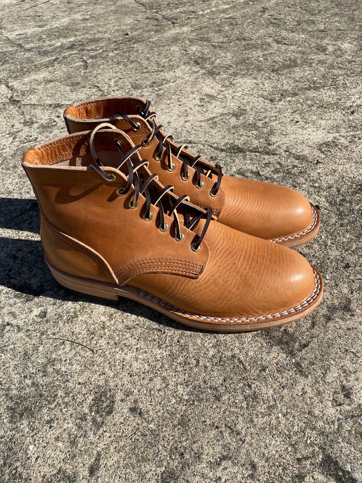 Photo by GTOby04 on October 1, 2025 of the Nicks Ivan Boot in Horween Light Natural Dublin.