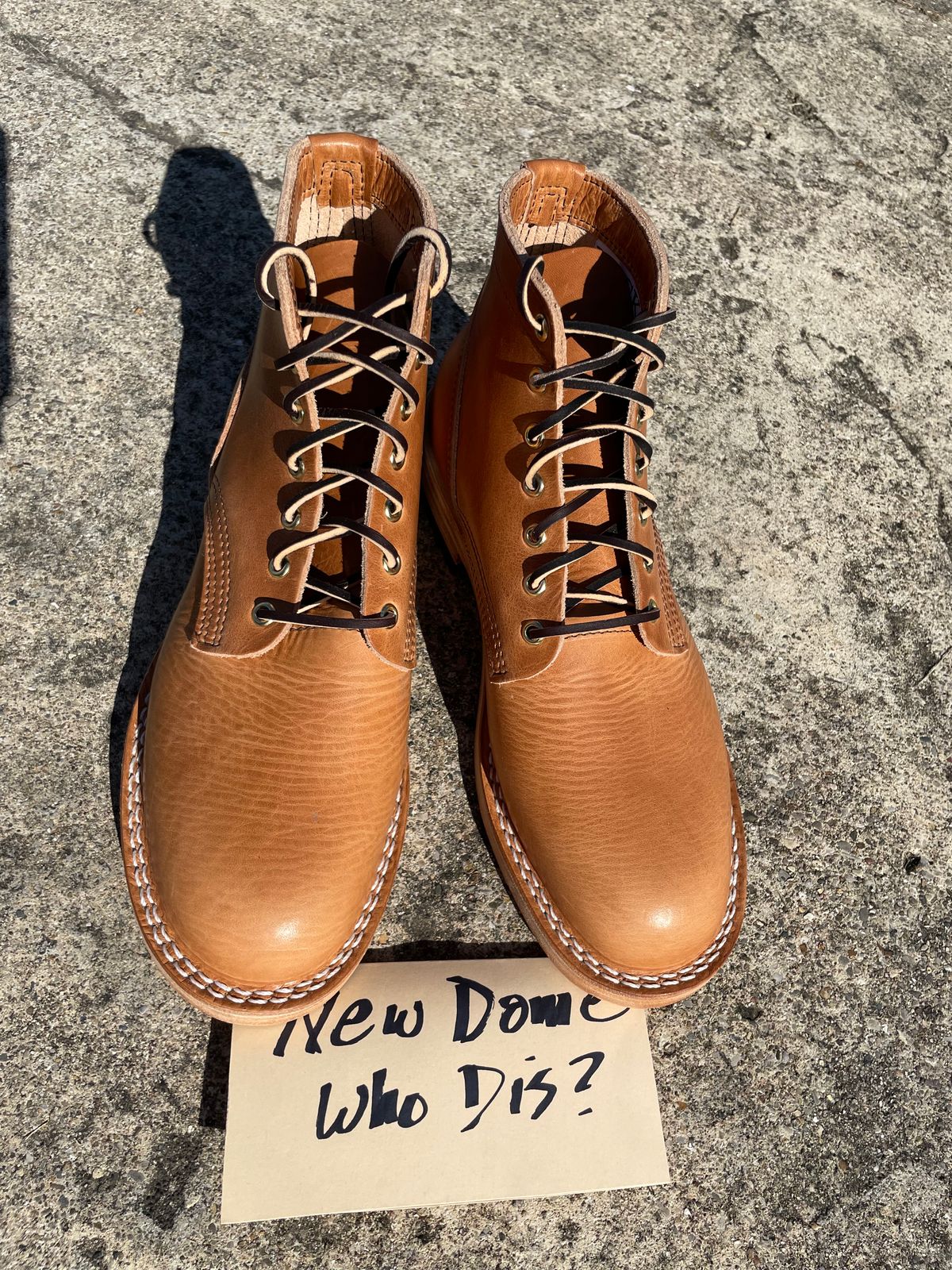 Photo by GTOby04 on October 1, 2025 of the Nicks Ivan Boot in Horween Light Natural Dublin.