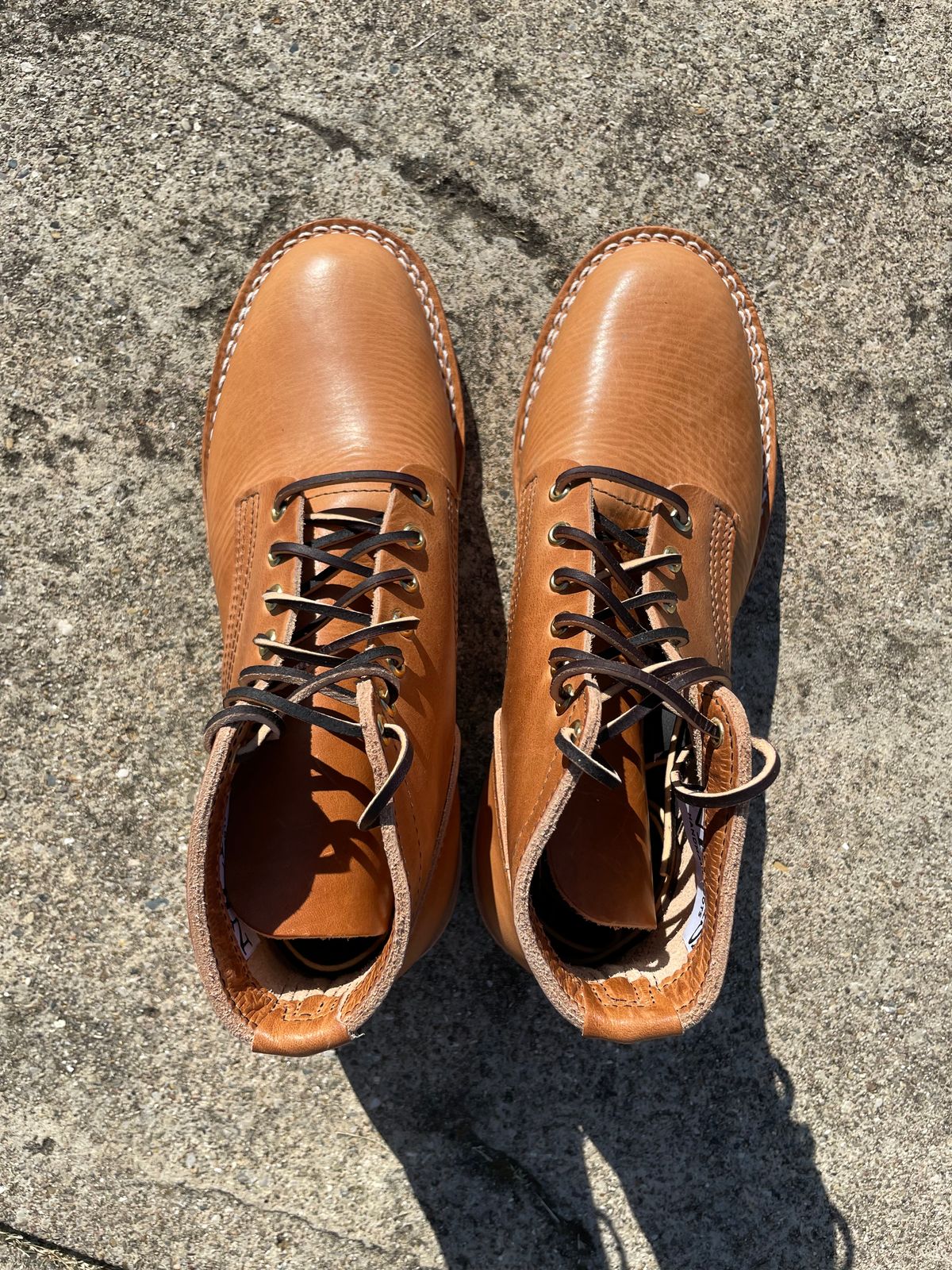 Photo by GTOby04 on October 1, 2025 of the Nicks Ivan Boot in Horween Light Natural Dublin.