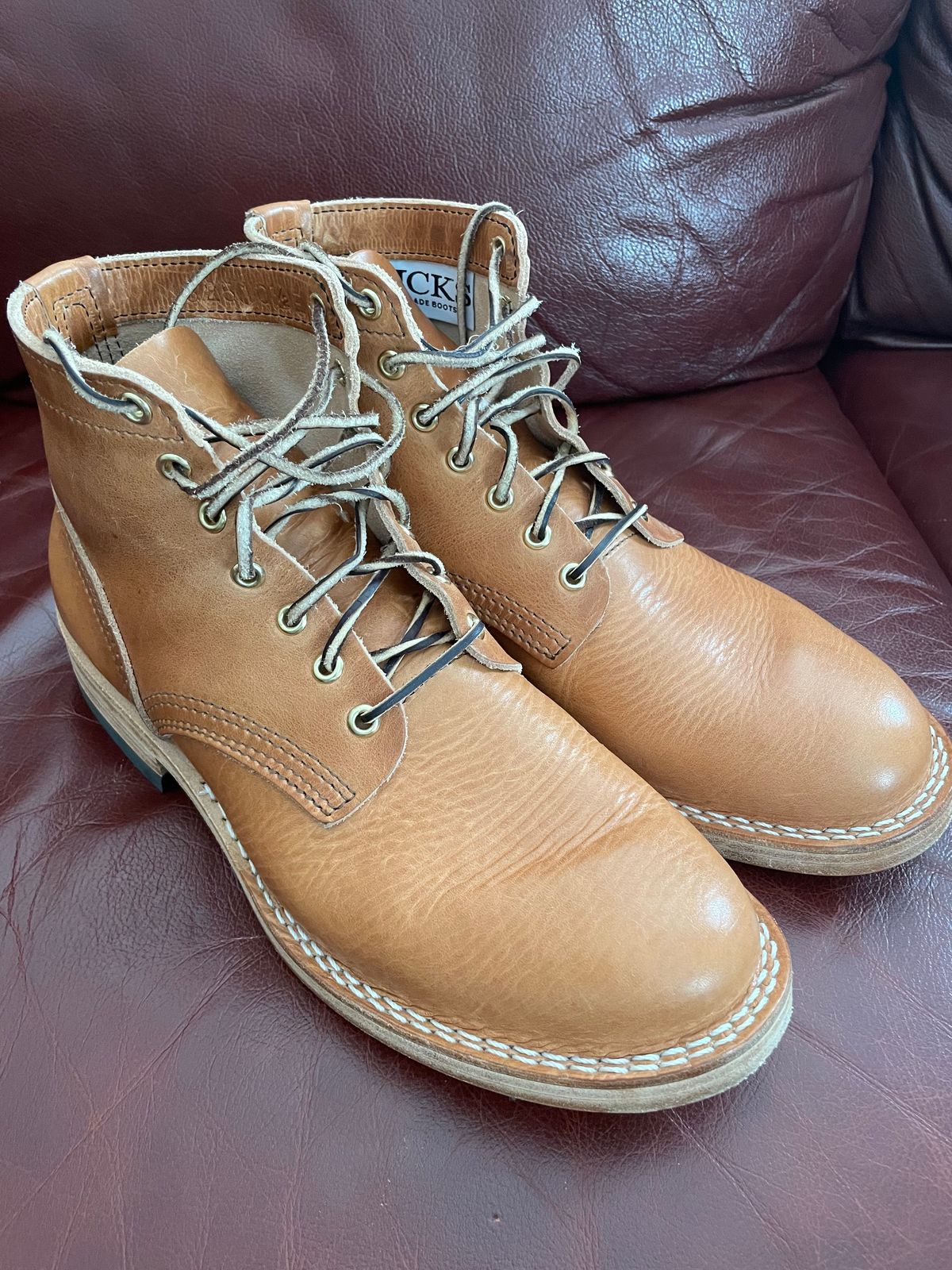 Photo by GTOby04 on October 17, 2025 of the Nicks Ivan Boot in Horween Light Natural Dublin.