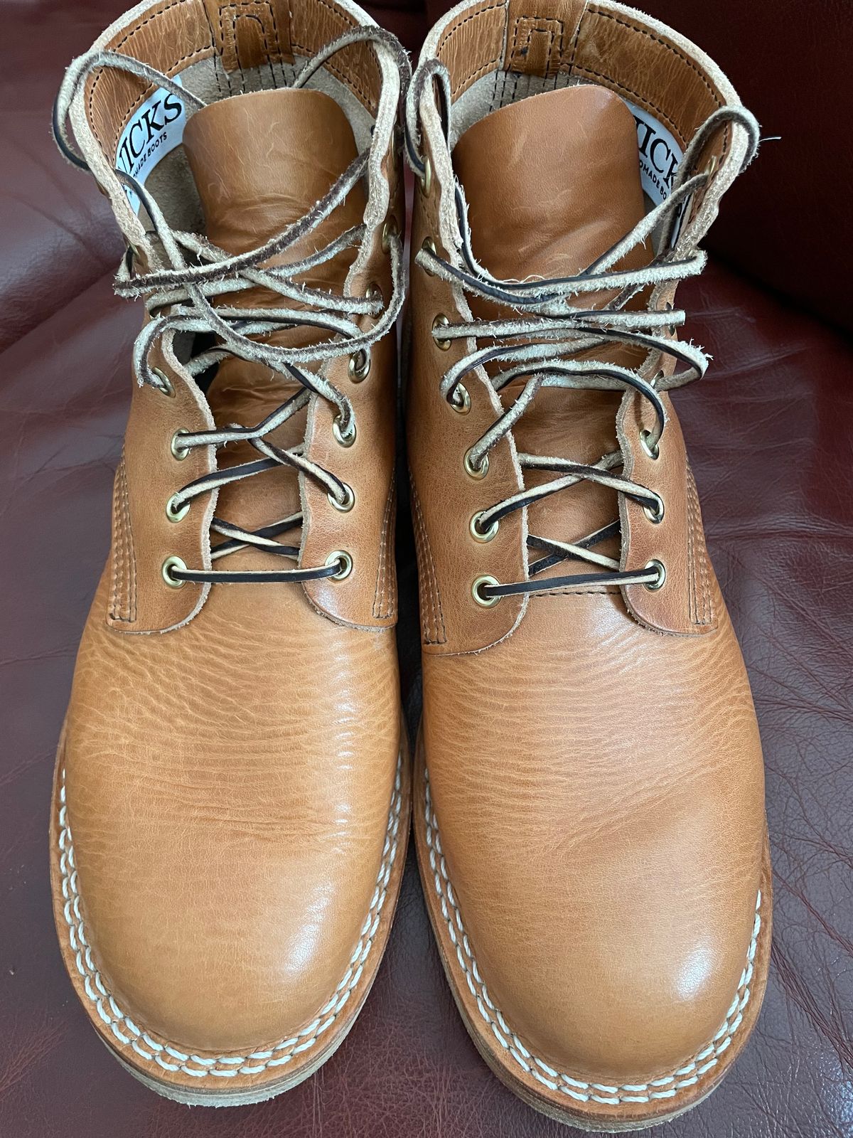 Photo by GTOby04 on October 17, 2025 of the Nicks Ivan Boot in Horween Light Natural Dublin.