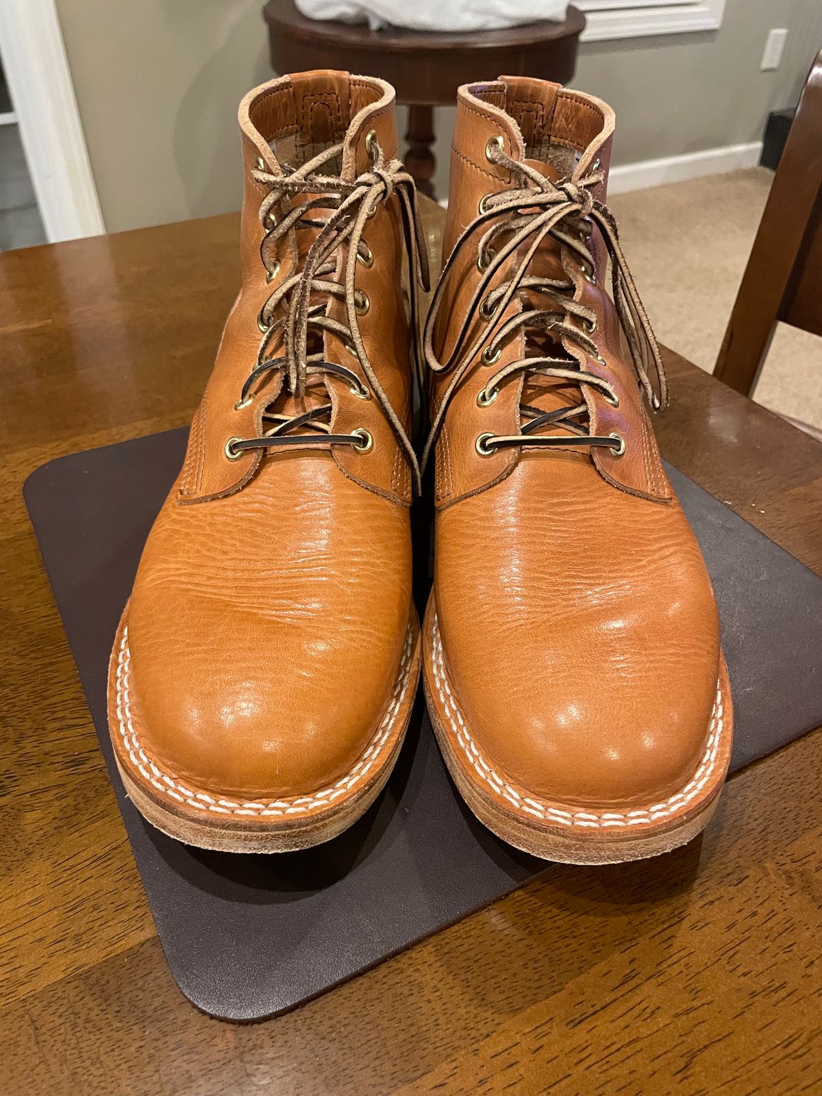 Photo by GTOby04 on December 4, 2025 of the Nicks Ivan Boot in Horween Light Natural Dublin.