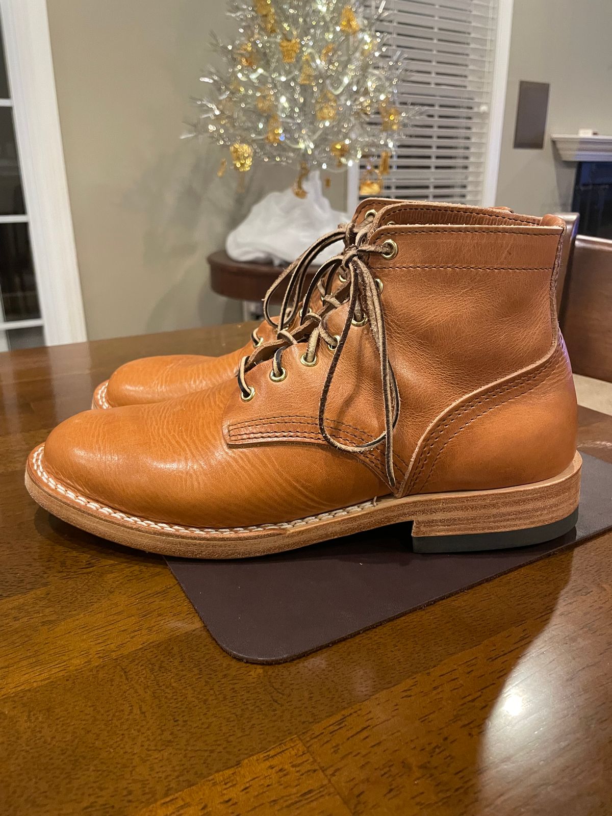 Photo by GTOby04 on December 4, 2025 of the Nicks Ivan Boot in Horween Light Natural Dublin.