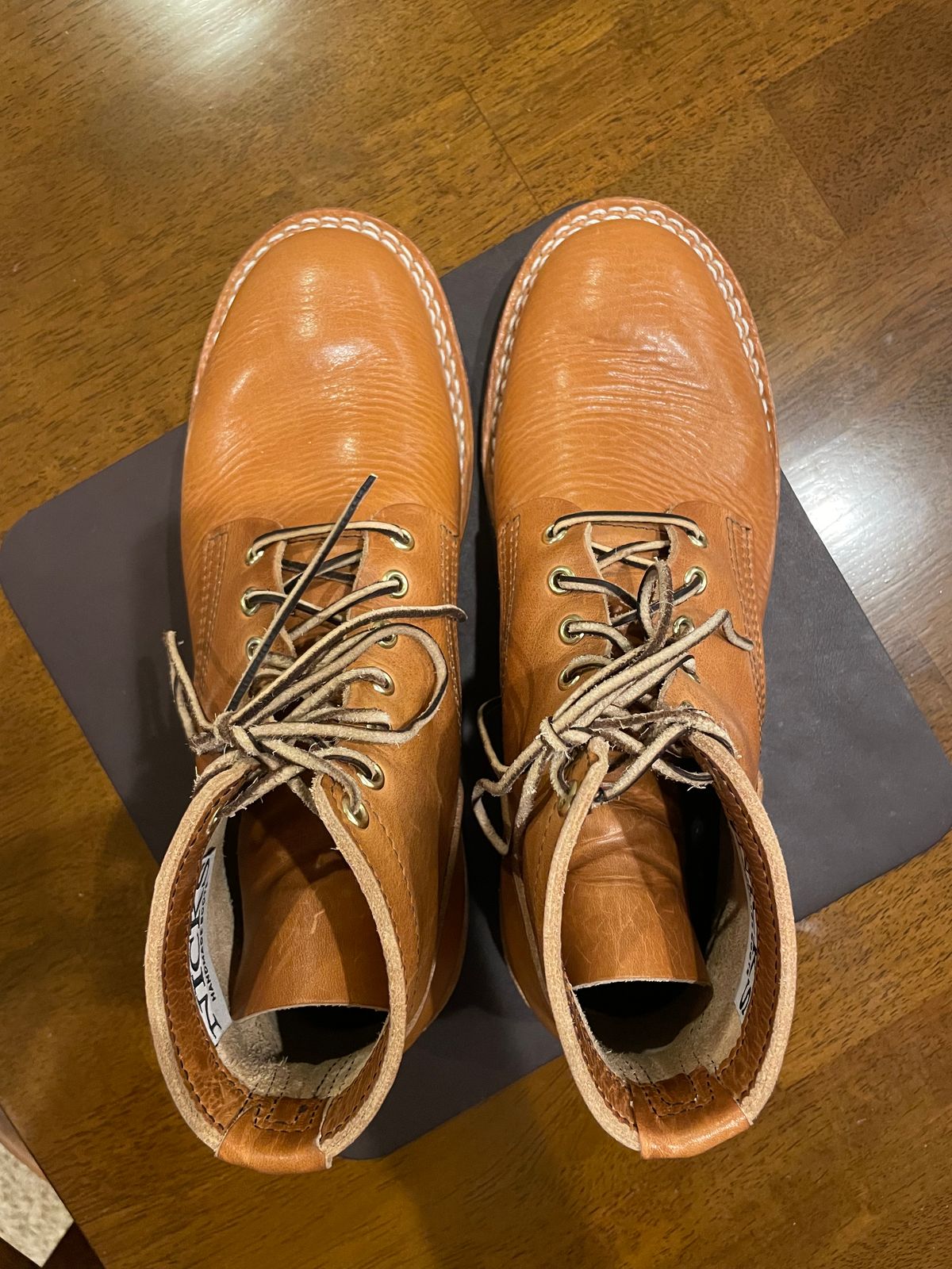 Photo by GTOby04 on December 4, 2025 of the Nicks Ivan Boot in Horween Light Natural Dublin.