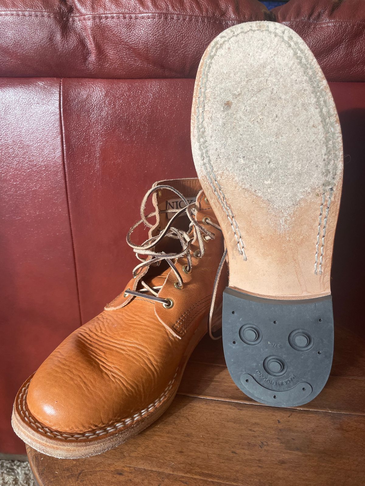 Photo by GTOby04 on January 2, 2026 of the Nicks Ivan Boot in Horween Light Natural Dublin.