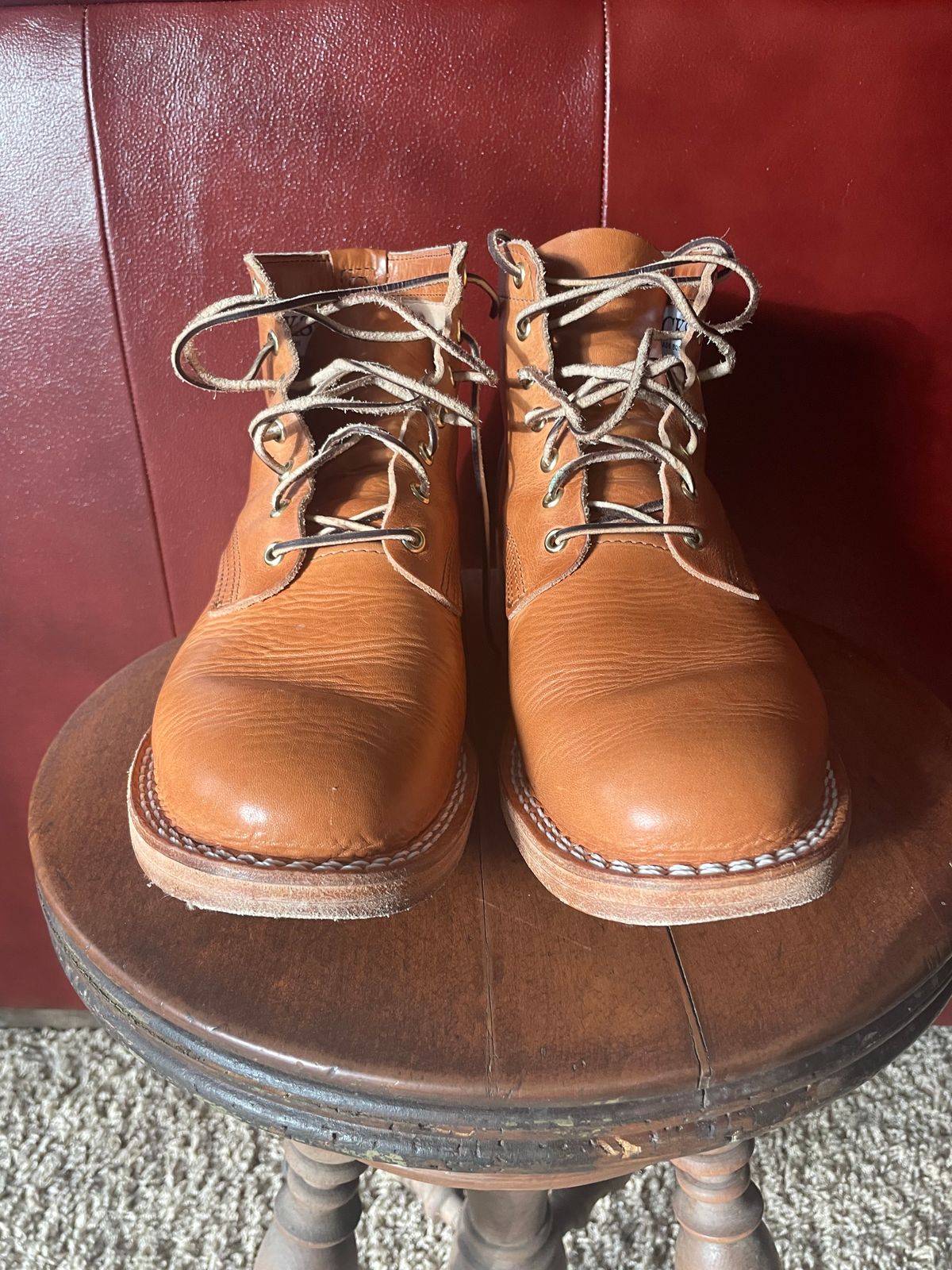 Photo by GTOby04 on January 2, 2026 of the Nicks Ivan Boot in Horween Light Natural Dublin.