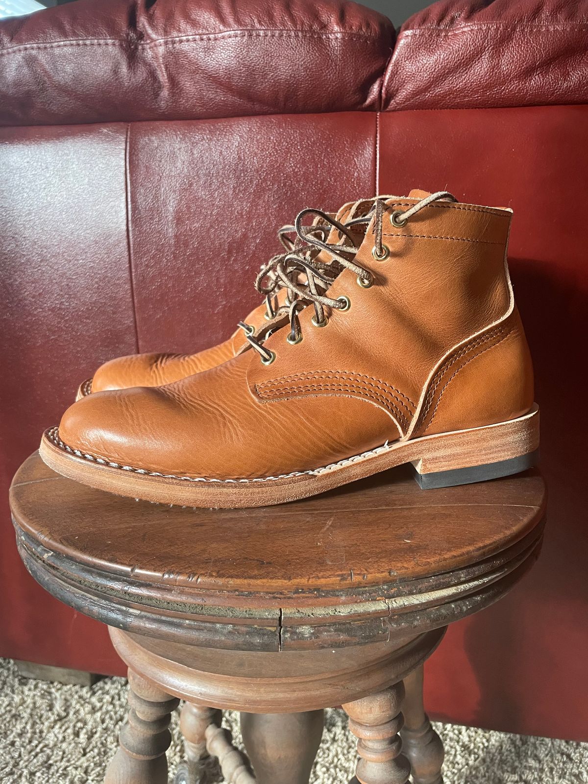 Photo by GTOby04 on January 2, 2026 of the Nicks Ivan Boot in Horween Light Natural Dublin.