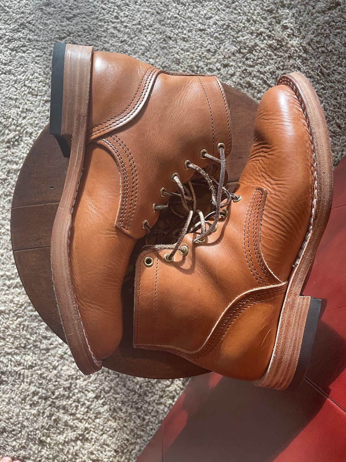 Photo by GTOby04 on January 2, 2026 of the Nicks Ivan Boot in Horween Light Natural Dublin.