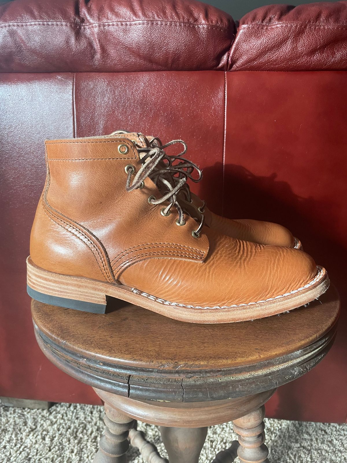 Photo by GTOby04 on January 2, 2026 of the Nicks Ivan Boot in Horween Light Natural Dublin.