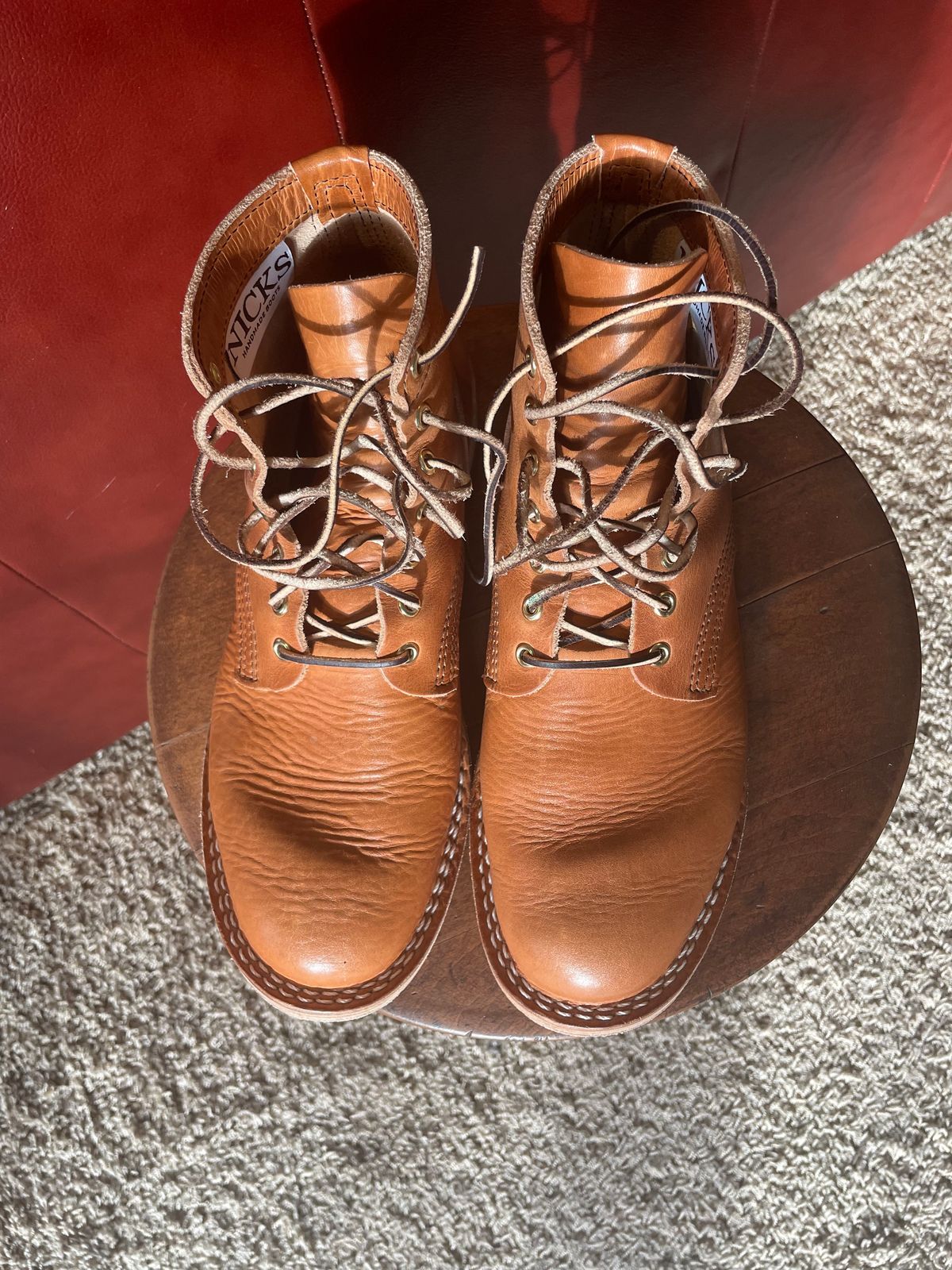 Photo by GTOby04 on January 2, 2026 of the Nicks Ivan Boot in Horween Light Natural Dublin.