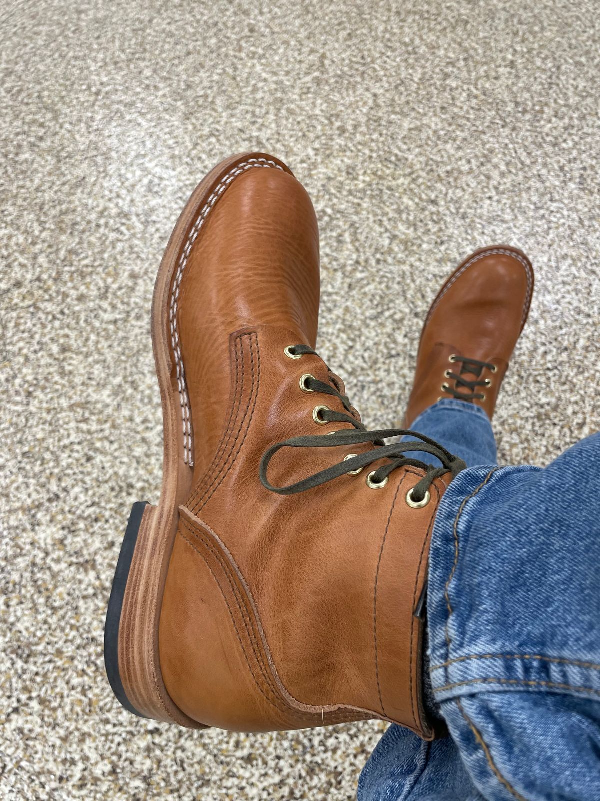 Photo by GTOby04 on January 23, 2026 of the Nicks Ivan Boot in Horween Light Natural Dublin.